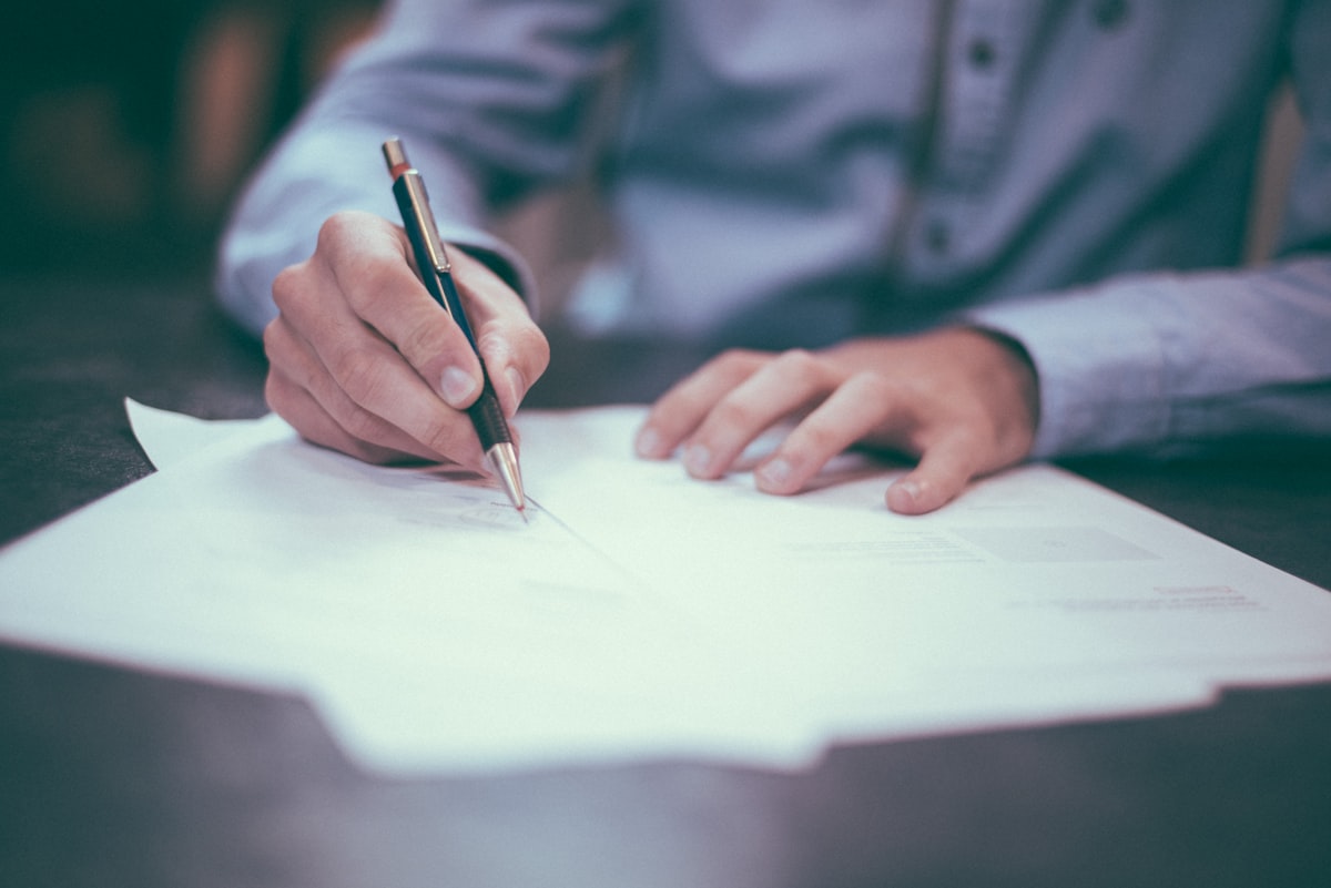 Signing loan documents